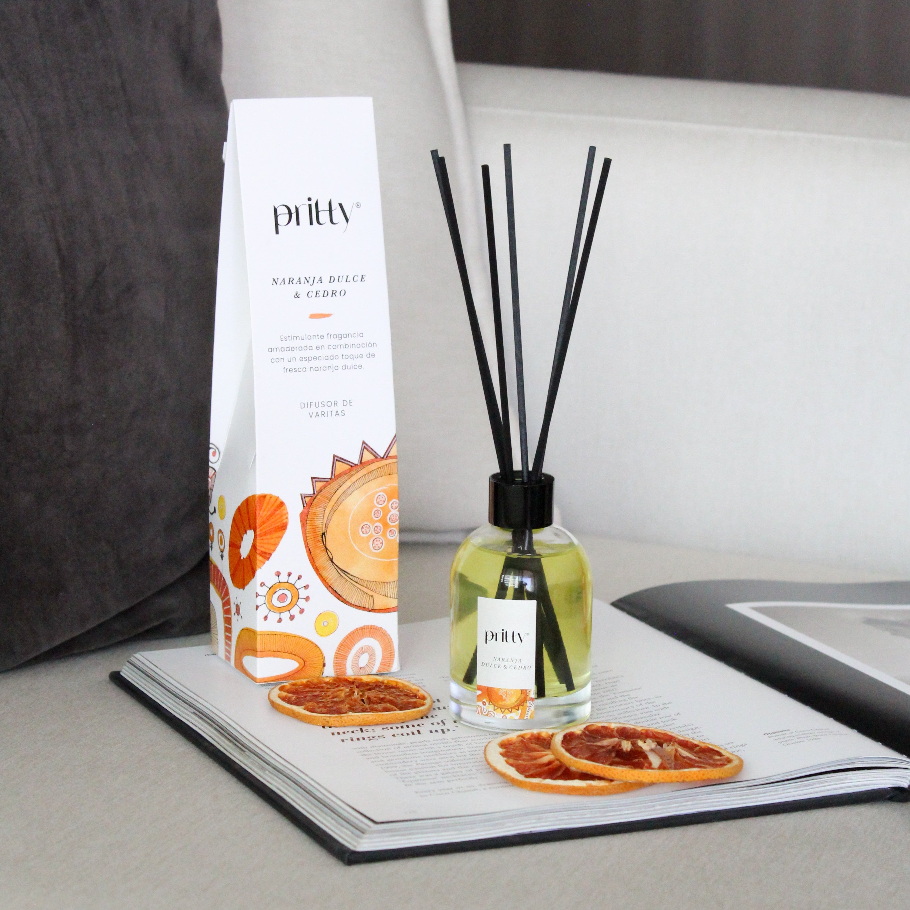 Difusor Varitas Naranja Dulce & Cedro 130 ml