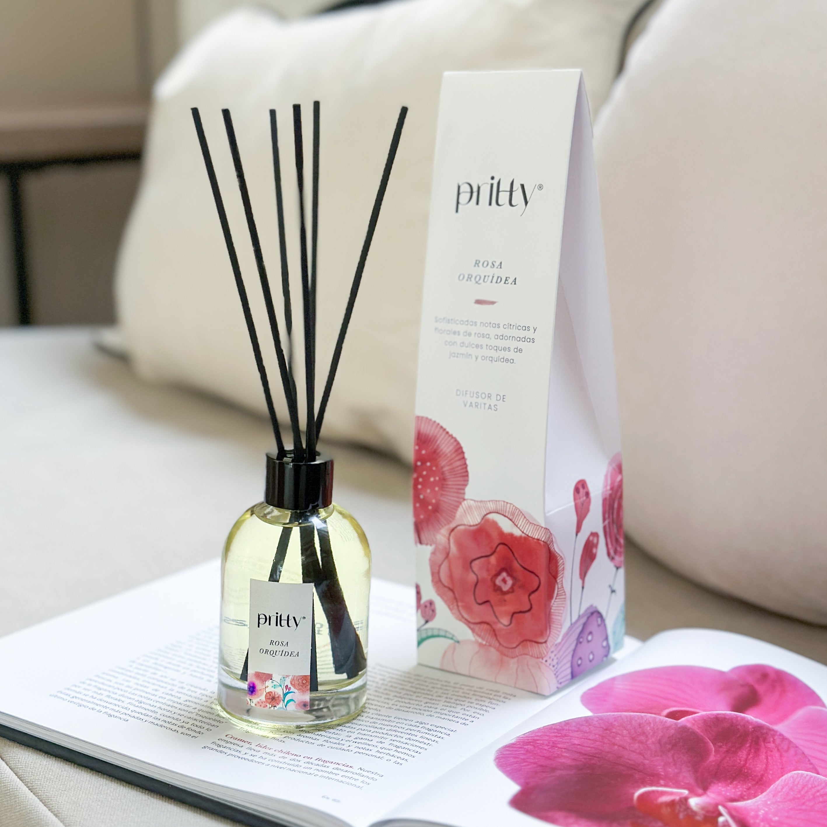 Difusor Varitas Rosa & Orquidea 130 ml