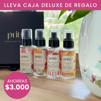 Set 4 Mini Room Spray Rosa-Piña-Fresa-Naranja con caja deluxe de REGALO!