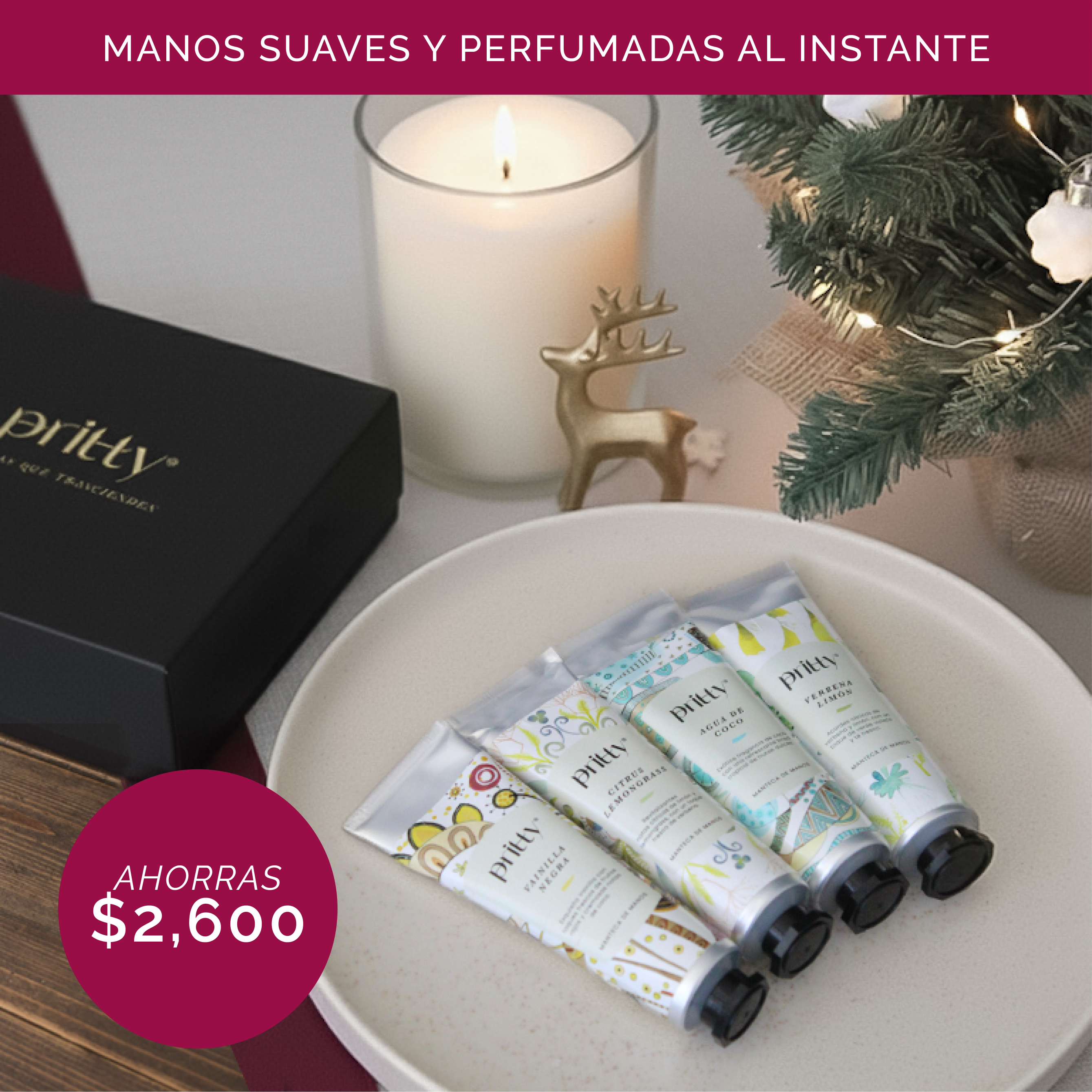 Set 4 Mantecas de Mano en Caja Deluxe