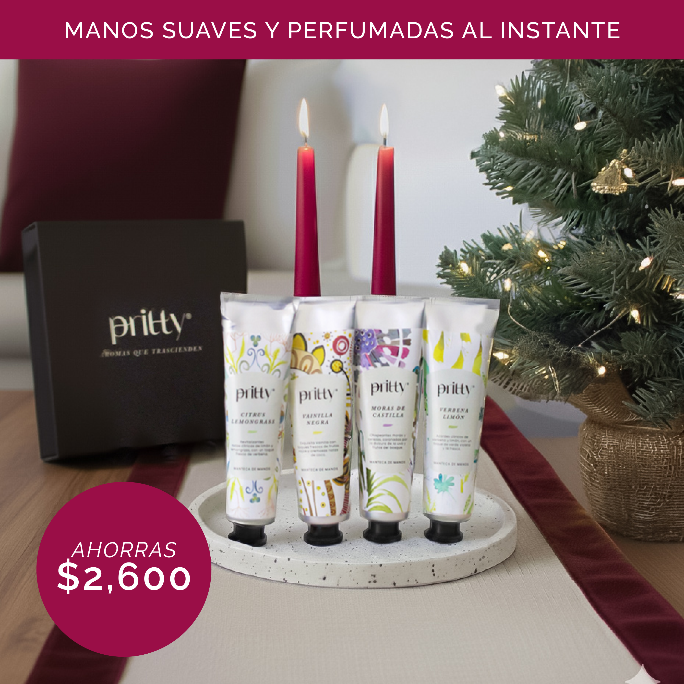 Set 4 Mantecas de Mano en Caja Deluxe