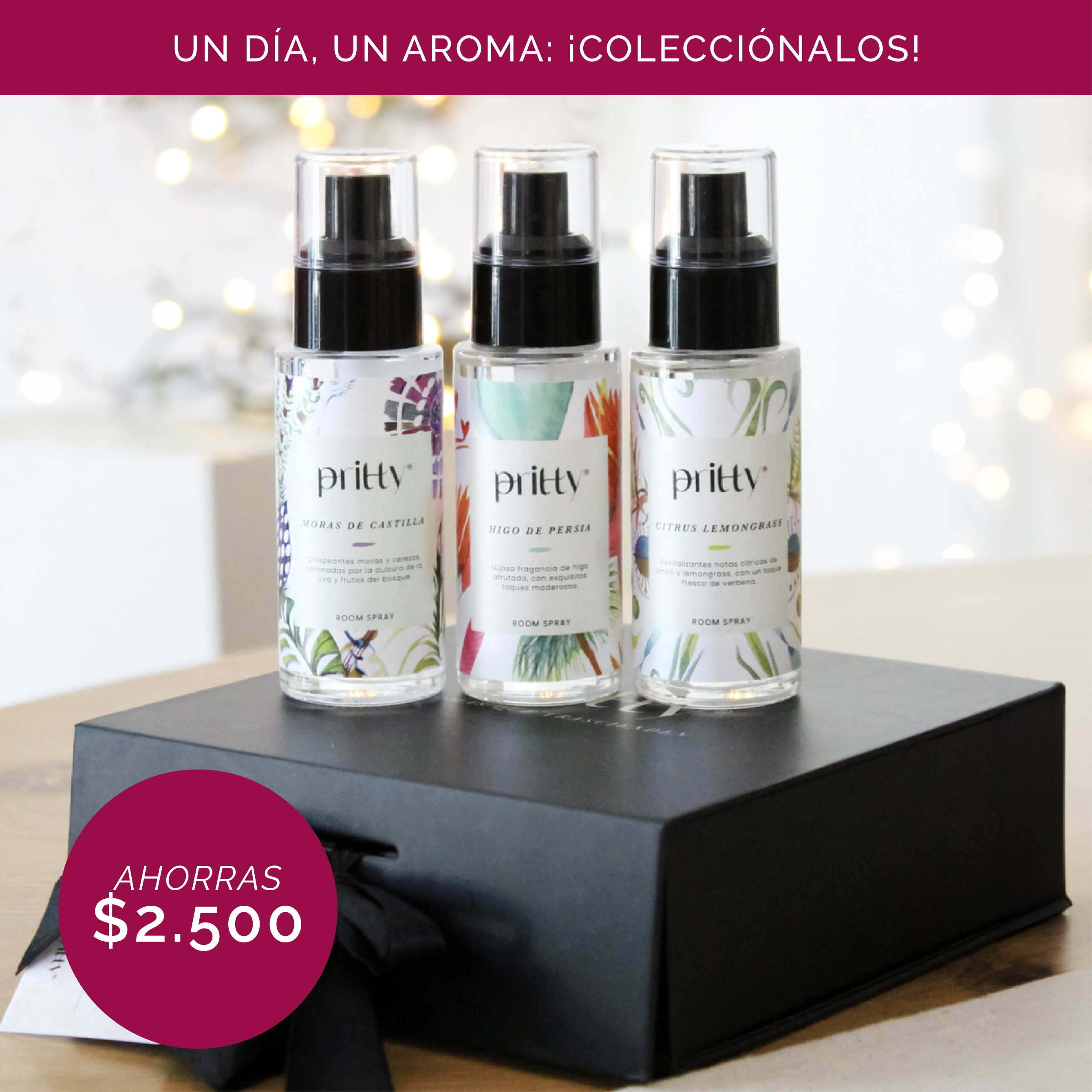 Set 3 Mini Room Spray en Caja Deluxe