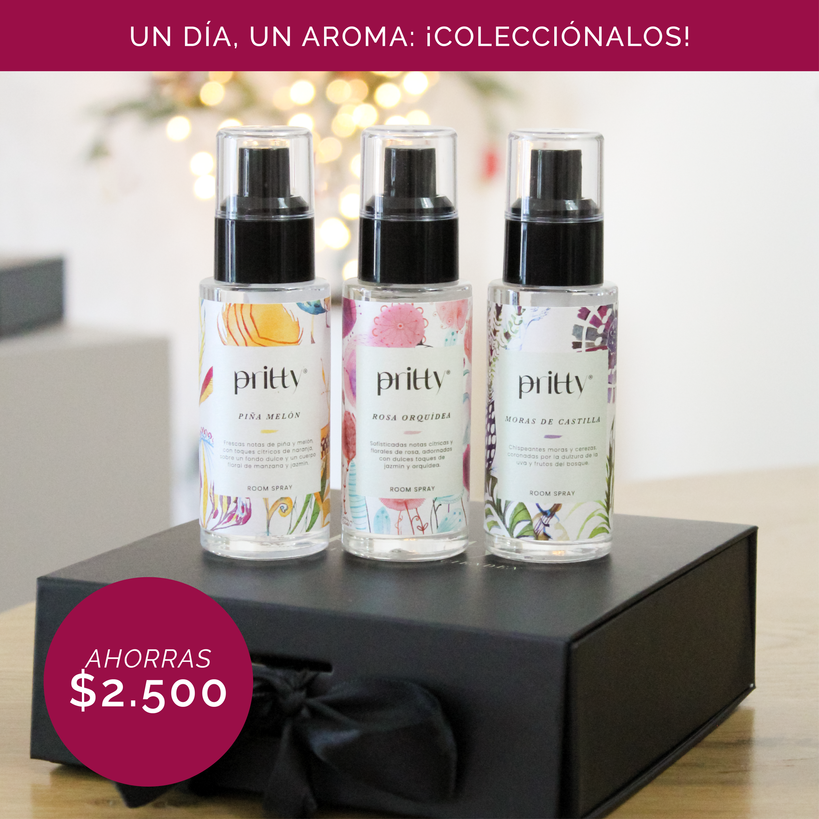 Set 3 Mini Room Spray en Caja Deluxe