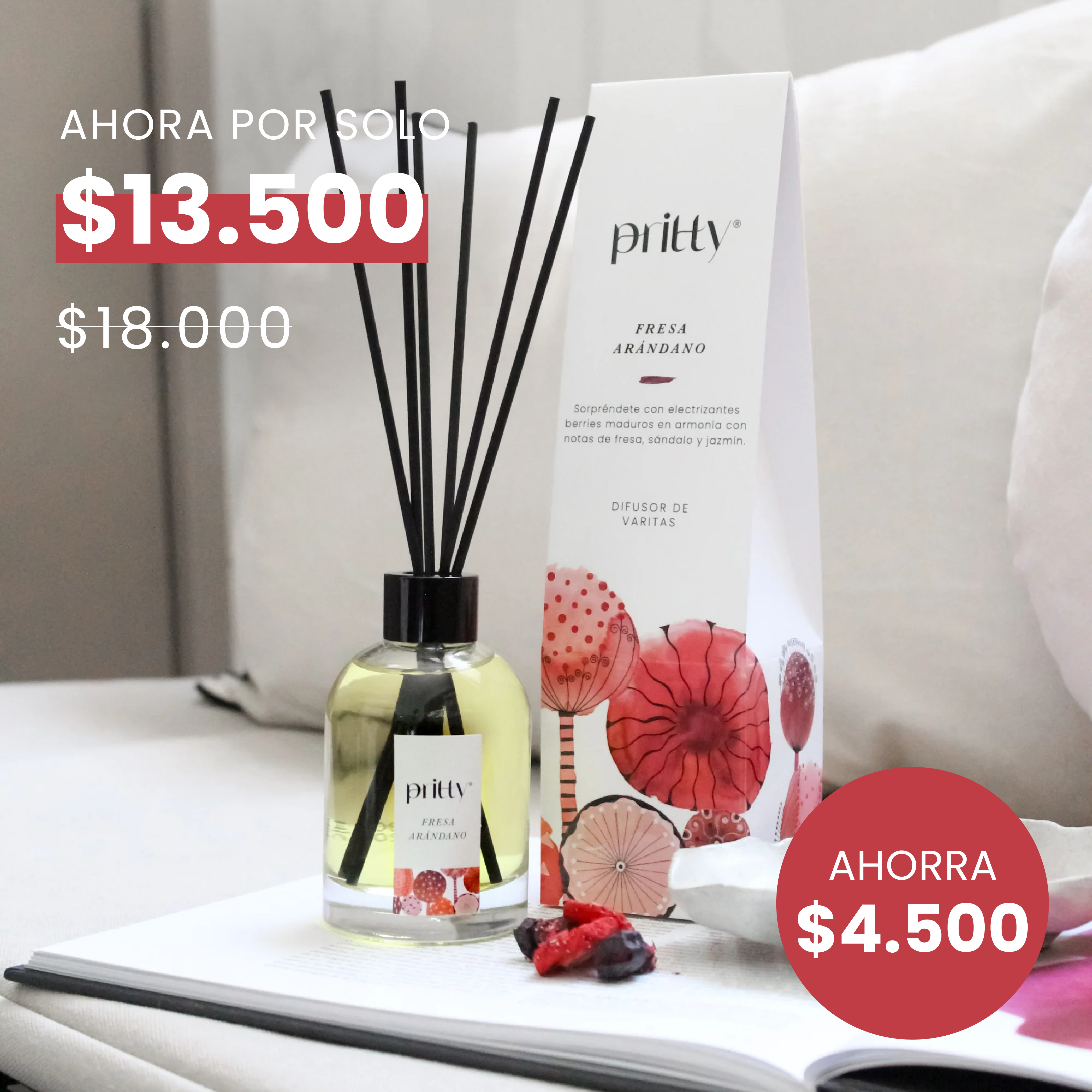 Difusor Varitas Fresa & Arandanos 130 ml